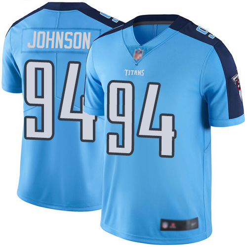 Tennessee Titans Limited Light Blue Men Austin Johnson Jersey NFL Football #94 Rush Vapor Untouchable
